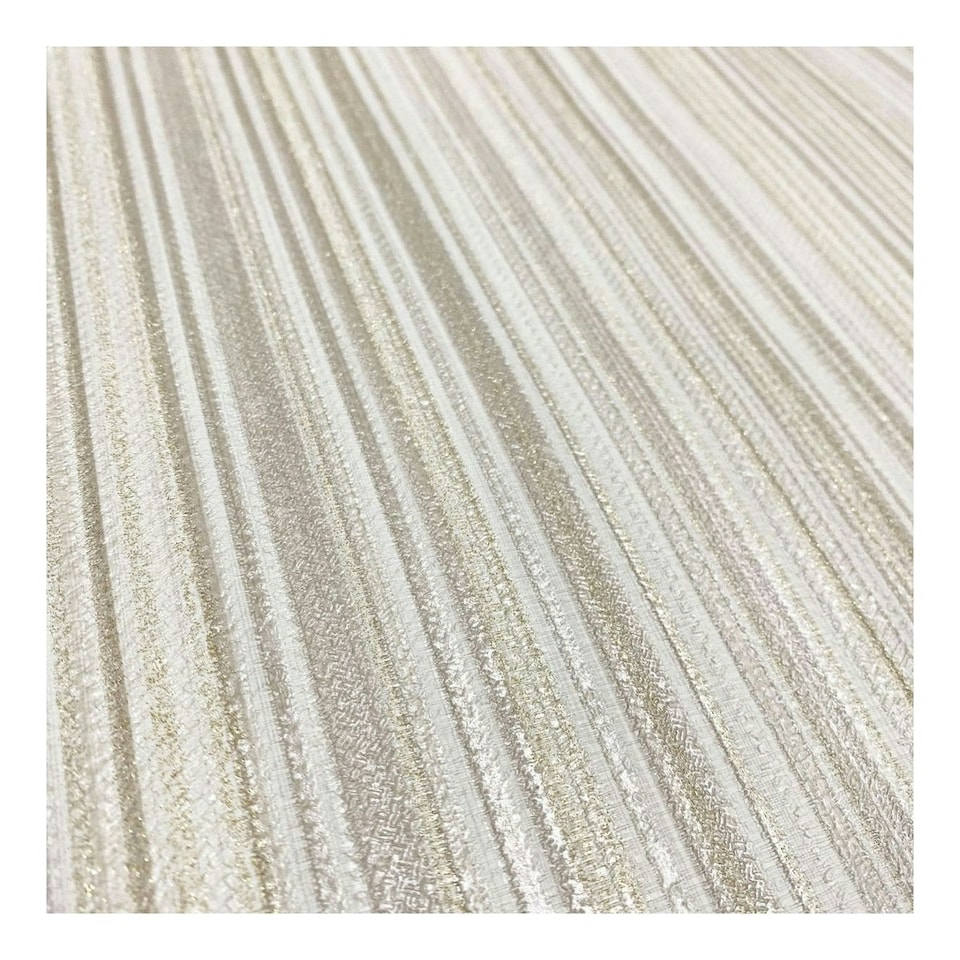 image 1 of Muriva Venezia Stripe Wallpaper - Natural - 10m x 53cm | Cream