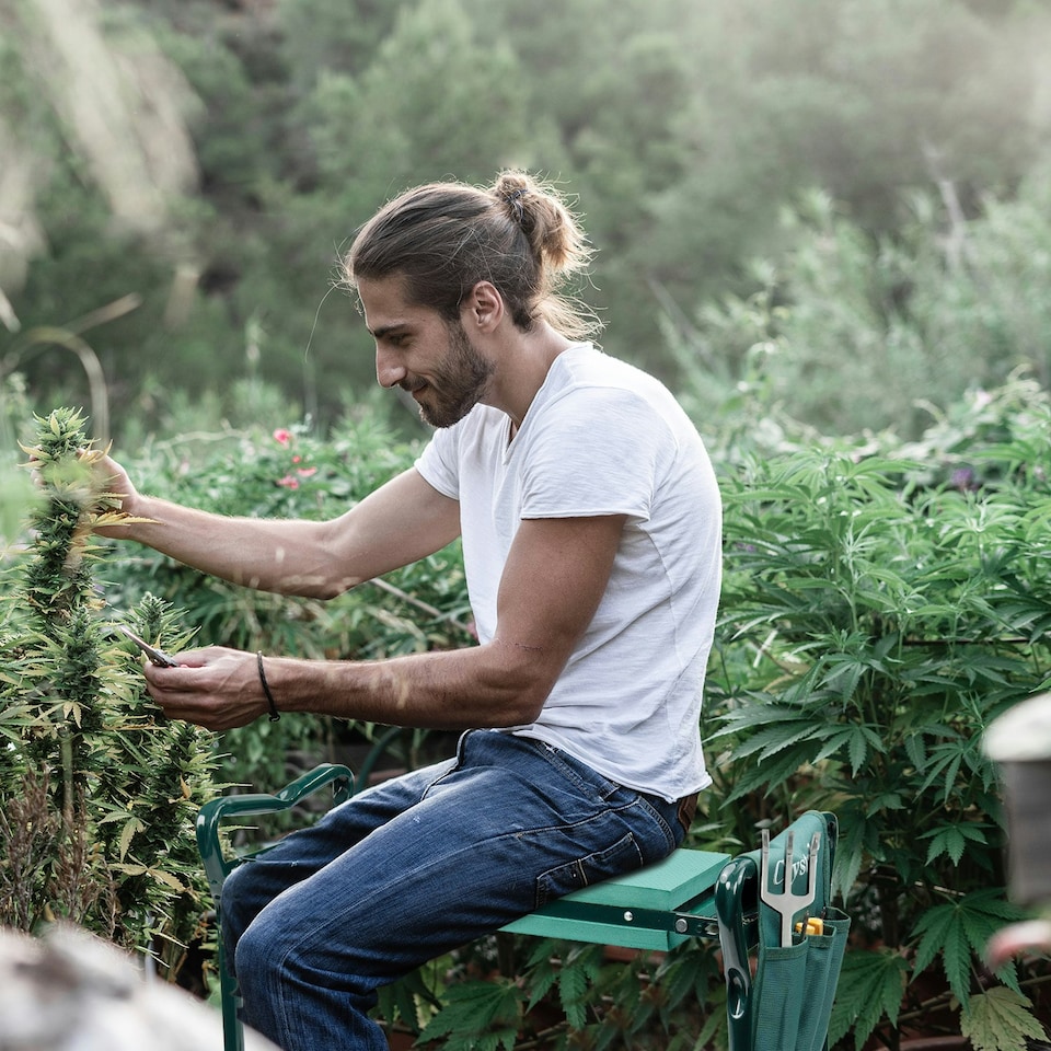 image 1 of Portable Garden Kneeler Foam Kneeling Stool Tool Bag Padded Seat Seat Pad