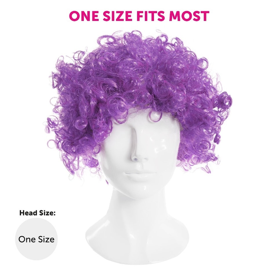 image 1 of Purple Curly Wig | Purple | 12