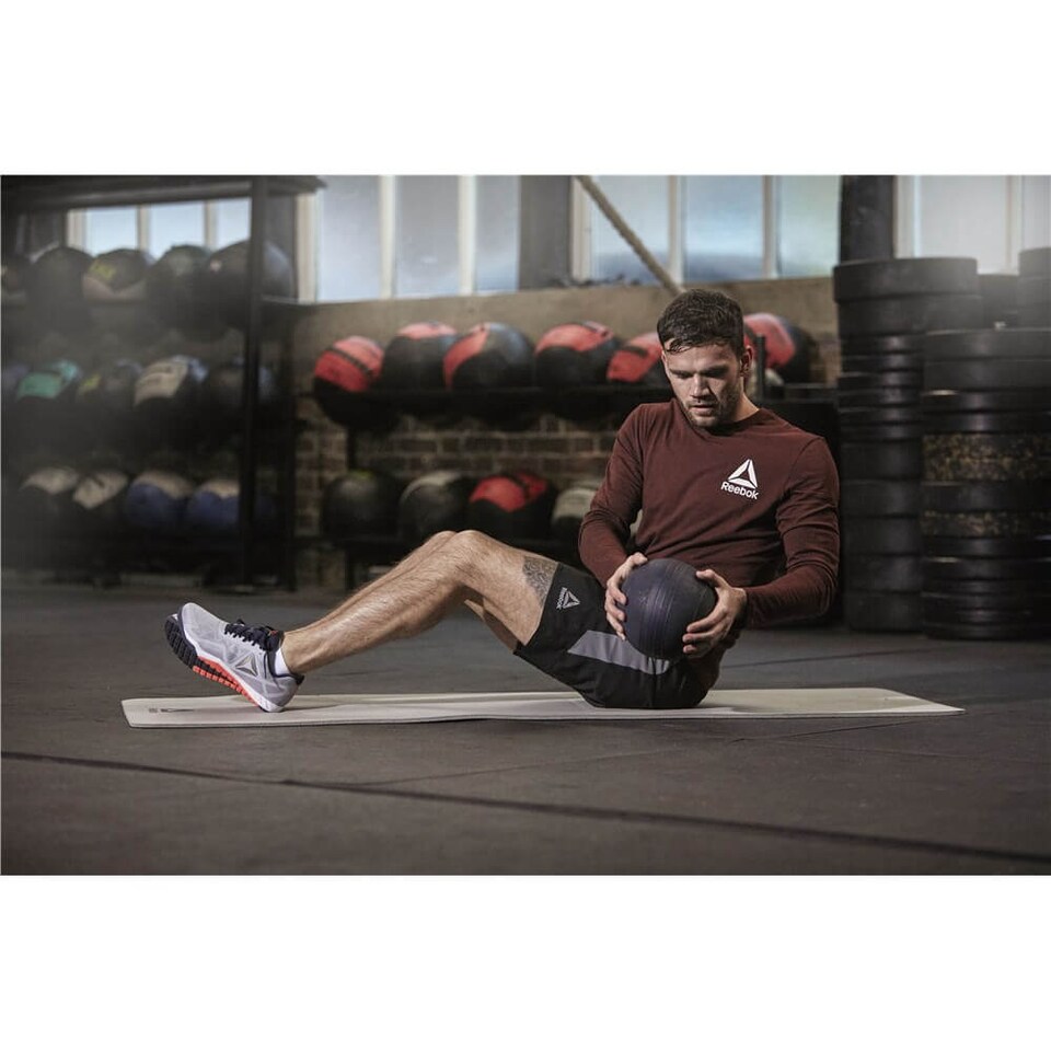 image 1 of Reebok 7mm Padded Training Mat, 61 x 61 cm, Ridged Non-Slip Base. | Red | Red | 173 (L) x 61 (W) x 7 (H)