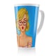 image 1 of Pop art illustration woman paints her lips Designer Latte Mug