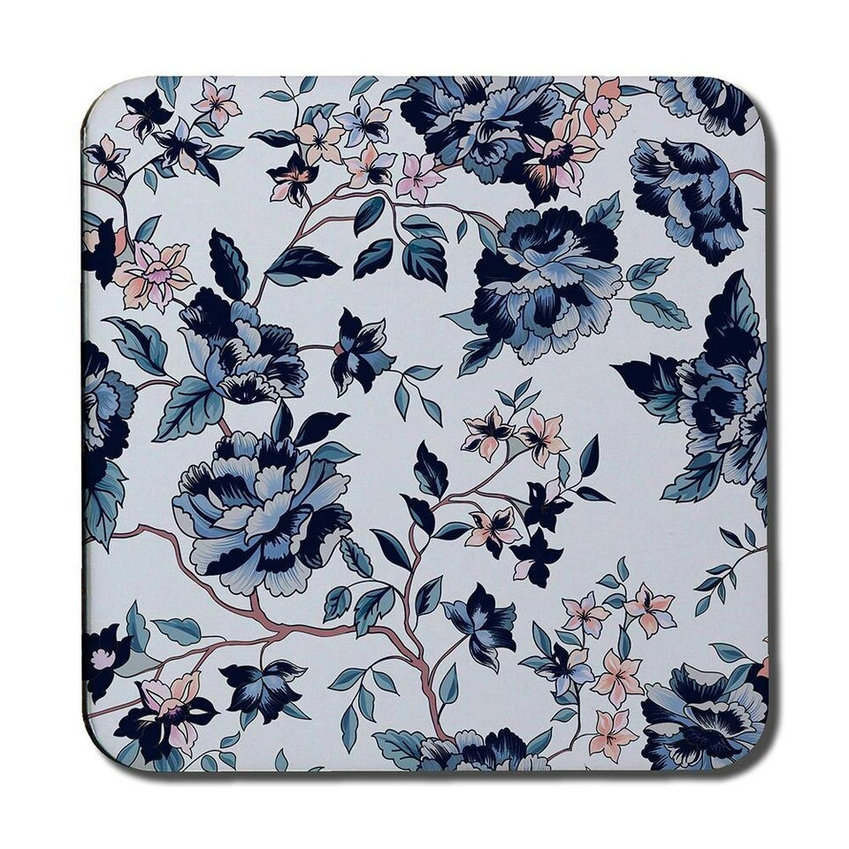 image 1 of Blue Flower Illustrations (Coaster)
