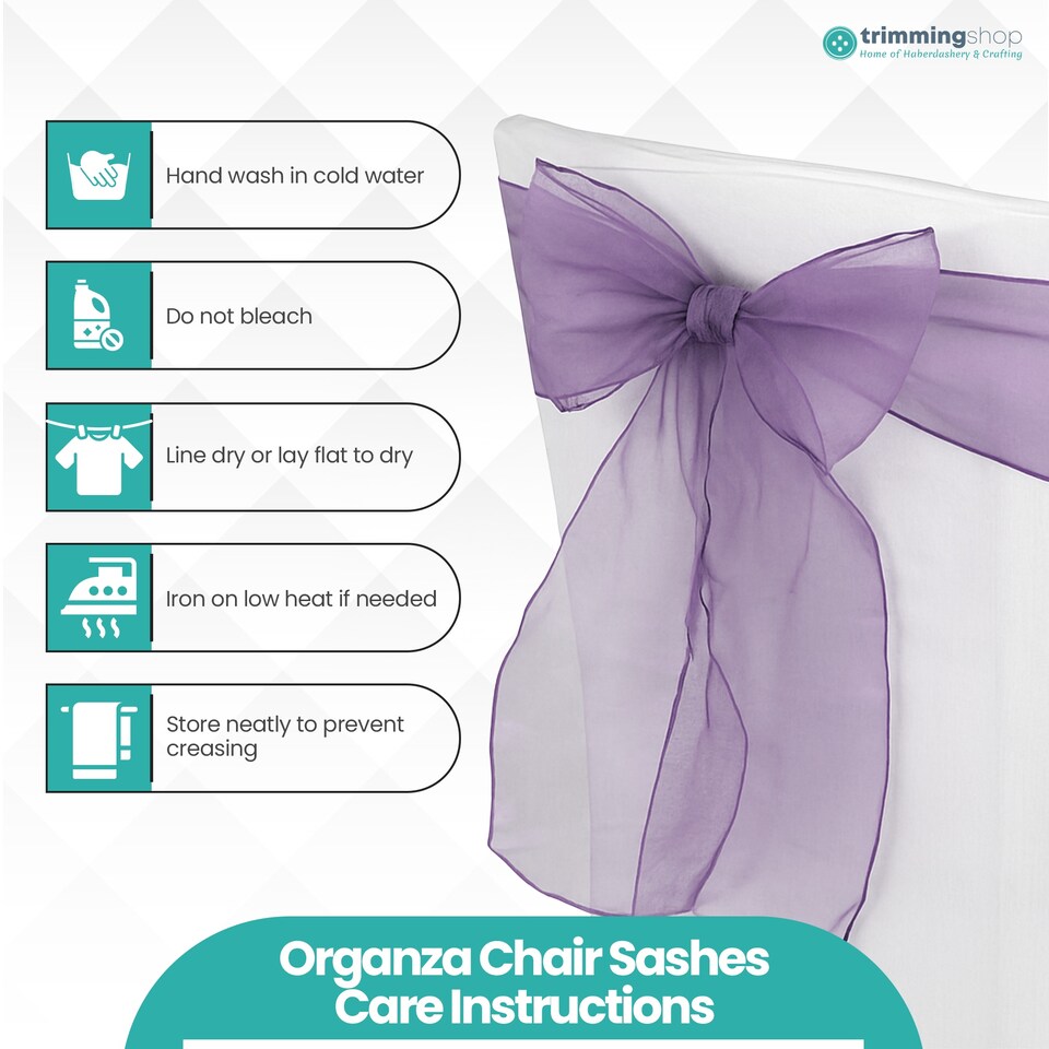 image 1 of 17 x 280cm Organza Chair Sashes, Sheer Sash Ties - 25pcs