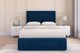 image 1 of Sloomy Cambridge Navy Plush Divan Bed Base 4 Drawers With 26 Inch Strutted Headboard & 12 Inch Matching Footboard | Blue | Navy | King | 1