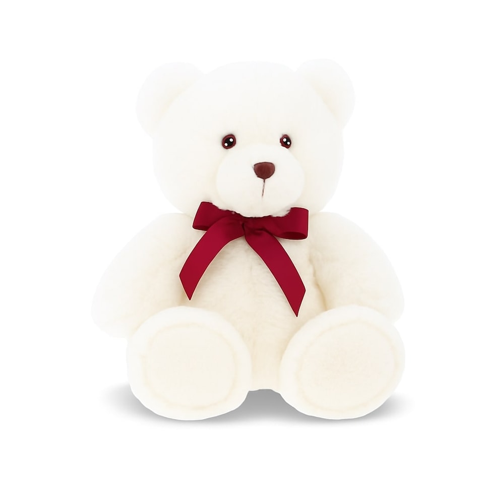 image 1 of New Baby Boy Gift Set with Flowers Bouquet and Bear