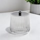 image 1 of Showerdrape Regent Ribbed Glass Chrome Storage Jar | Clear | 1