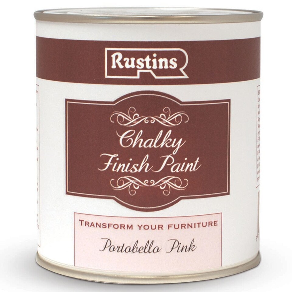 image 1 of Rustins Quick Dry Chalky Finish Paint Portobello Pink 250ml