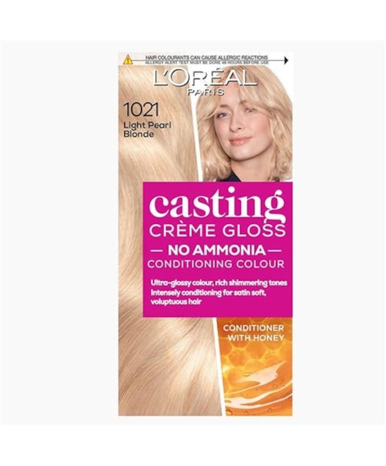 Loreal Paris Casting Creme Gloss Conditioning Color 1021 Light Pearl Blonde | Yellow