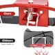 image 3 of COSTWAY Basketball Hoop Over-The-Door Basketball Backboard Red | Standard