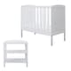image 1 of Coleby Space Saver 2 Piece Furniture Set - Suitable from Birth to 4 Years, Open Changer, Under Drawer & Fibre Mattress - (White)