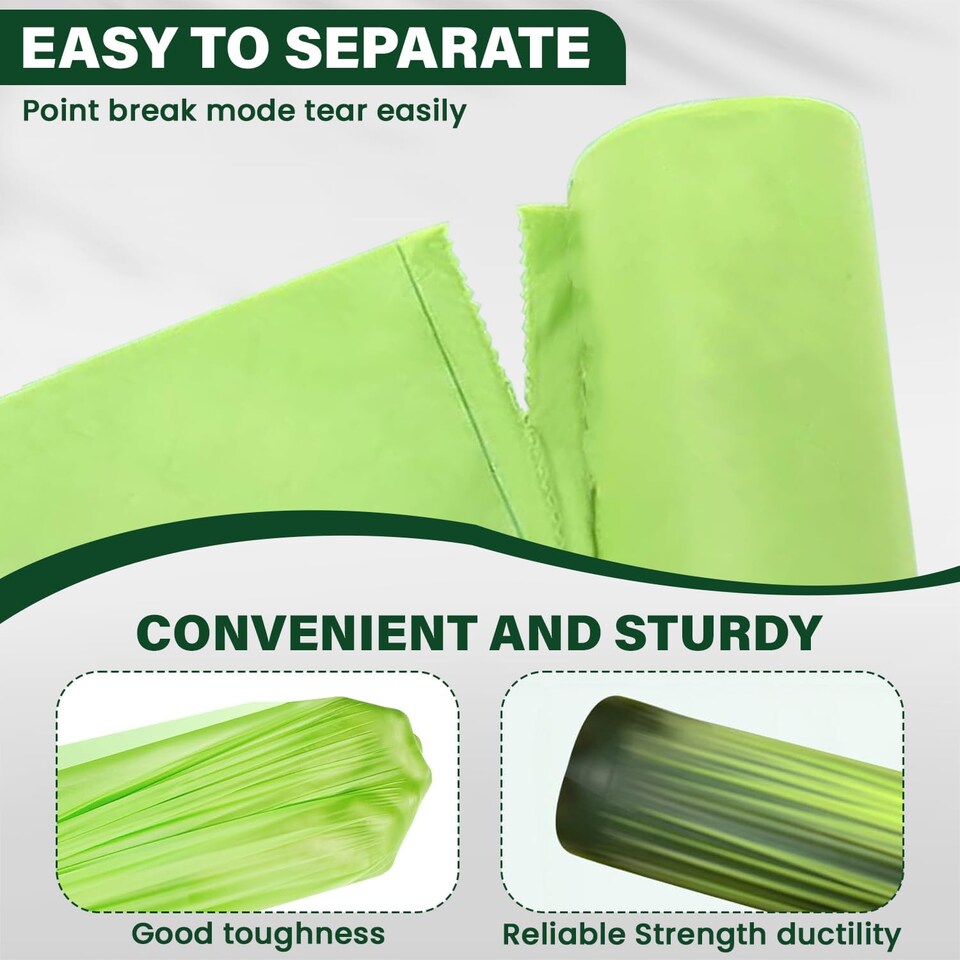 image 1 of ECONX 220L X 20 Compostable Wheelie Bin Liners Bags Biodegradable Refuse Sacks Waste Bag