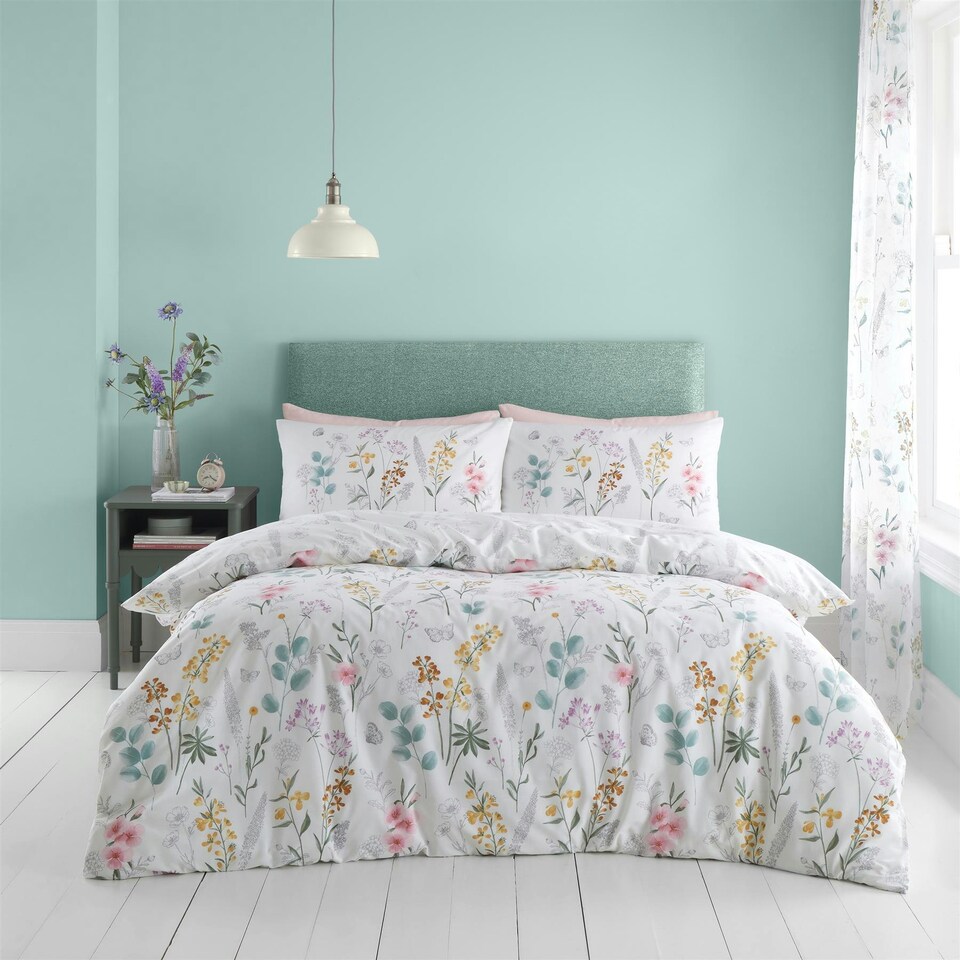 image 1 of Catherine Lansfield Emilia White Duvet Cover Set White | King
