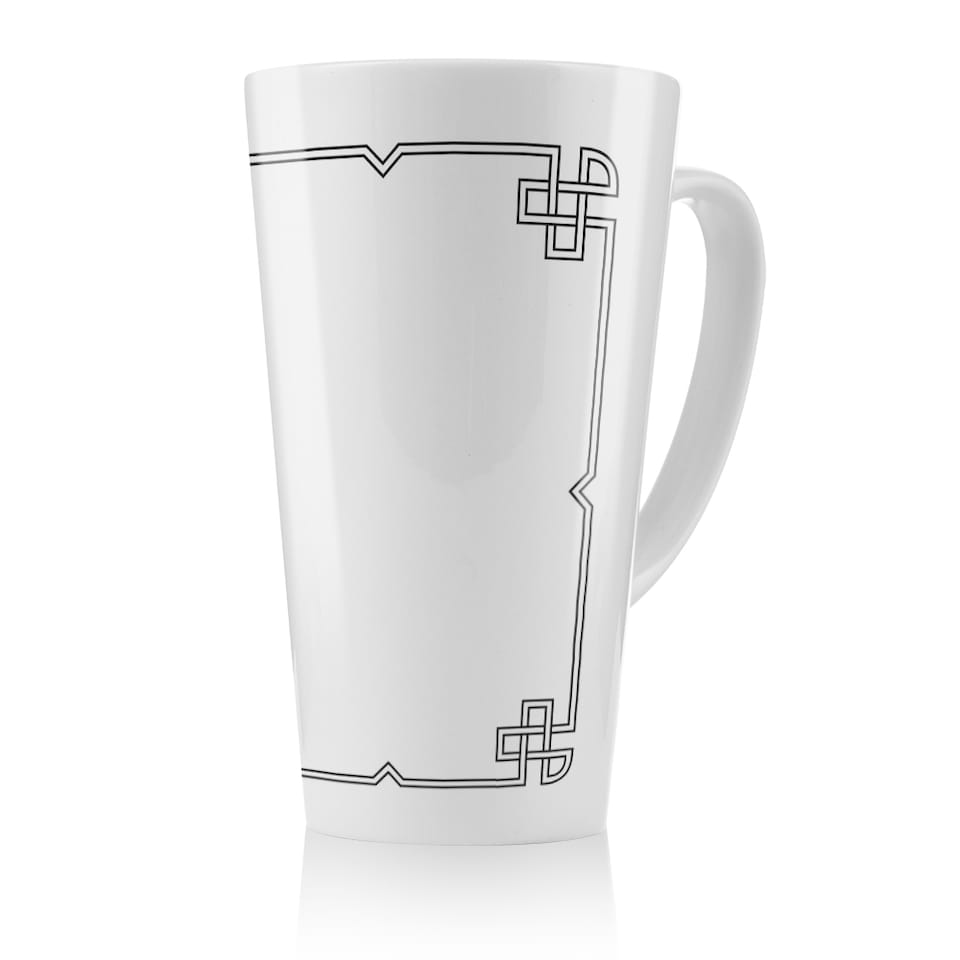 image 1 of Roman Ornamental Frame Latte Mug