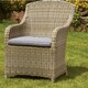 image 2 of 6 Seater Garden Furniture Set - 7 Piece - Deluxe Rattan Round Imperial Dining Set - 110cm Table With 6 Chairs Includes Cushions