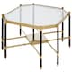 image 2 of Allessi Silver Metal and  Side Table with Black Legs Black