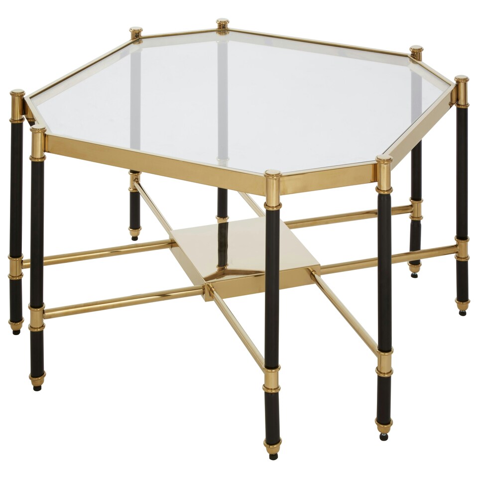 image 1 of Allessi Silver Metal and Side Table with Black Legs Black