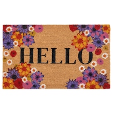 KUKOON Floral Blooms Coir Doormat 45cm x 75cm