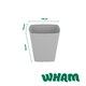 image 5 of Wham studio 4x 14cm Square Plastic Planter | Grey | Cool Grey