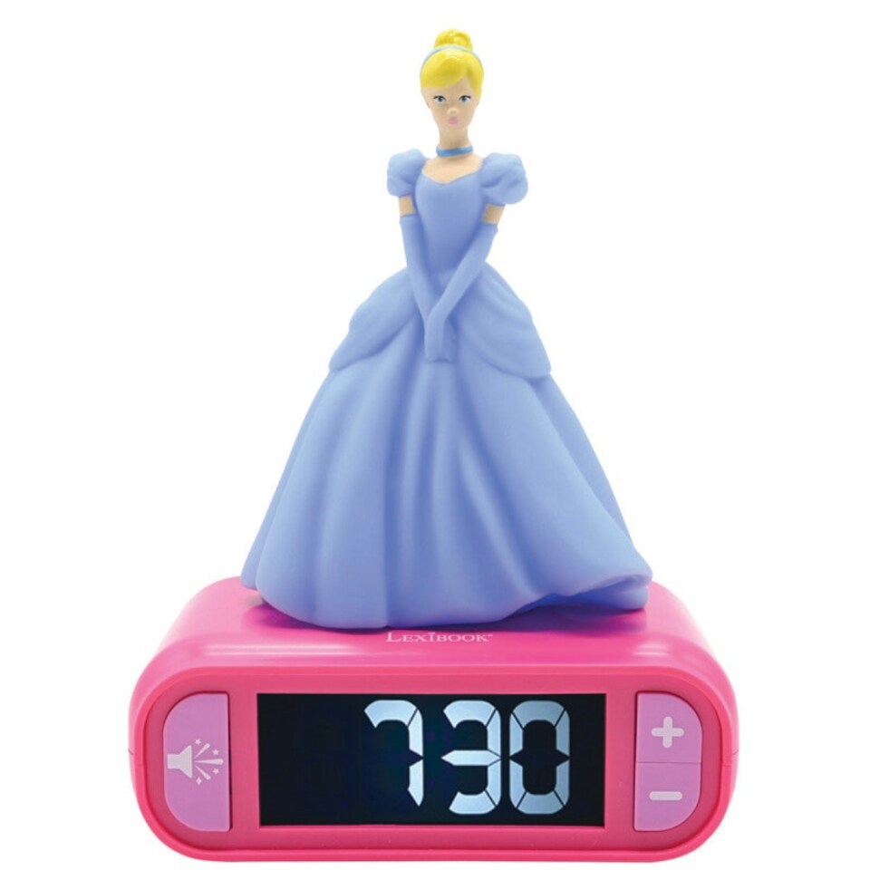image 1 of Lexibook RL800DP 3D Disney Princess Childrens Clock with Night Light