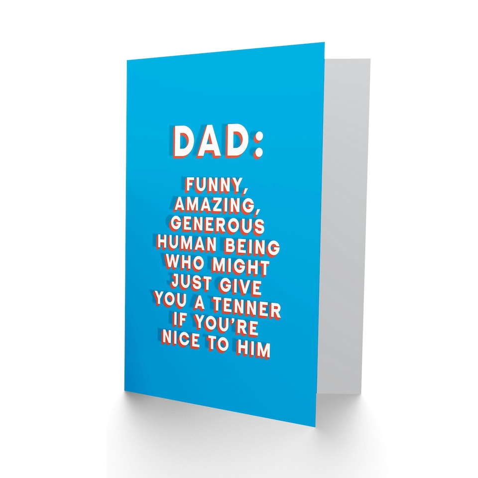 image 1 of Might Give Tenner If Nice Fun Funny Fathers Day Dad Card