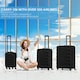 image 7 of Flight Knight Set of 3 Lightweight 4 Wheel ABS Hard Case Suitcases Cabin & Hold Luggage, 100+ Airlines Approved - easyJet, British Airways, Ryanair, Jet2 Orange | Orange / Black