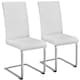 image 1 of Dining Chairs - cantilevered, high backrest, flat steel frame | White | white | 2