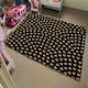 image 4 of Geometric Glitter Love Hearts (Rug) Black | XL: 160x230cm