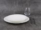 image 1 of White Opal Glass Dinner Set Plates Soup Bowls Dinnerware | White | Sophia Wavy - 24 Pcs | 24