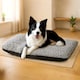 image 10 of Skylos Calming Dog Bed Grey Plush Anti Anxiety Cushion Removable Washable | Grey | Large | L