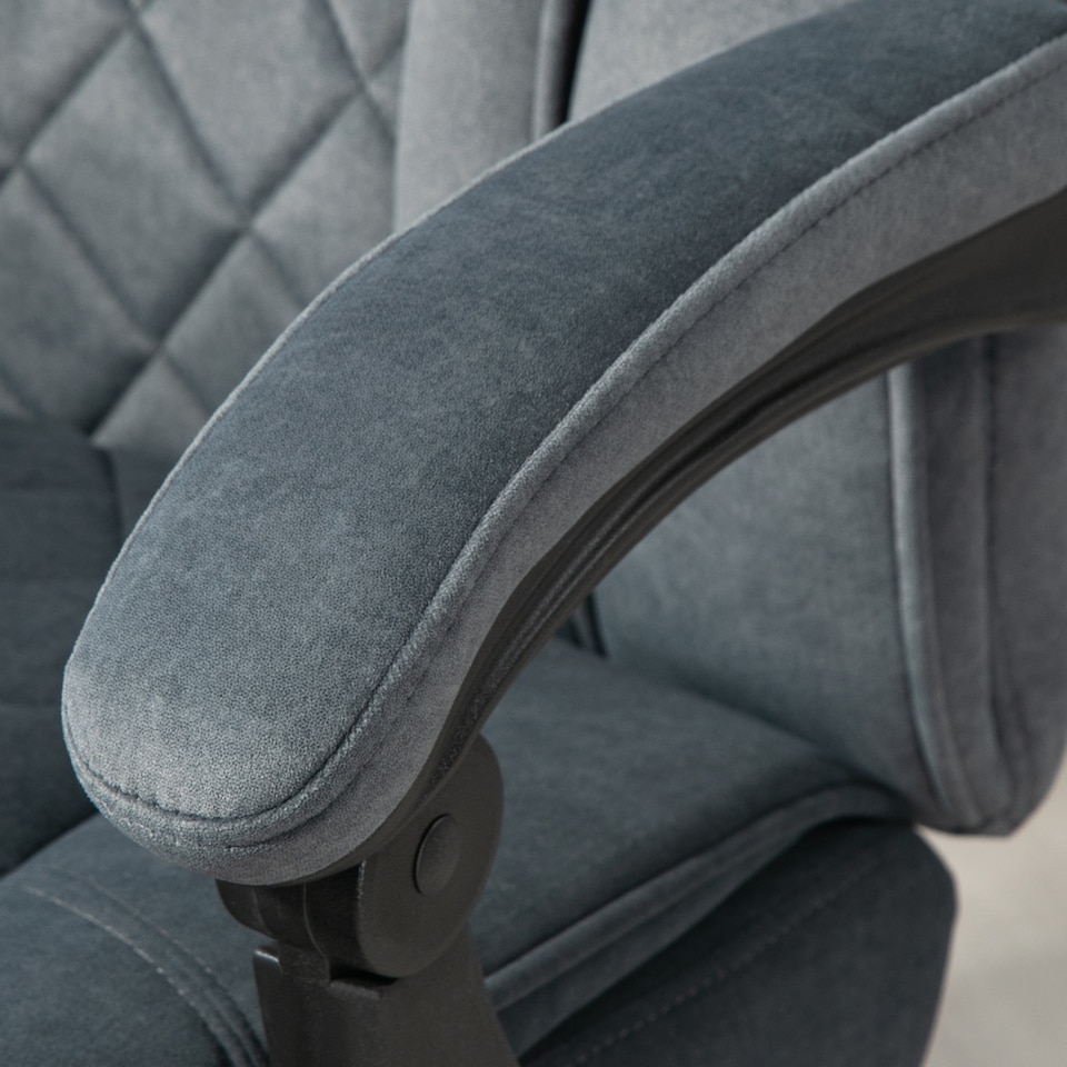image 1 of Vinsetto Massage Office Chair, Heated Reclining Desk Chair, Dark Grey | Grey