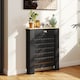 image 2 of HOMCOM Radiator Cover with Drawer, Horizontal Slat, 78cm | Black | Black | 78W x 19D x 95.5H cm