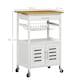 image 3 of HOMCOM Rolling Kitchen Island Trolley Utility Cart on Wheels