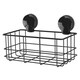 image 7 of Showerdrape Suctionloc Black Suction Wall Mounted Bottle Basket with Mounting Discs | Black | 1
