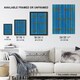 image 3 of Blue Abstract Geometric Pattern Retro Japan Framed Wall Art Print Korin 12x16"