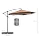 image 5 of Outsunny 3(m) Banana Parasol Cantilever Umbrella Garden with Base Weight
