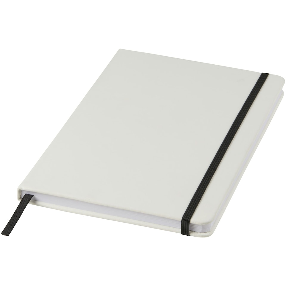 image 1 of Bullet A5 Spectrum Notebook With Elastic Strap - White/Solid Black - One Size