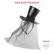image 6 of Pack of 6 Mini Black Glitter Fascinator Top Hat Black | One Size