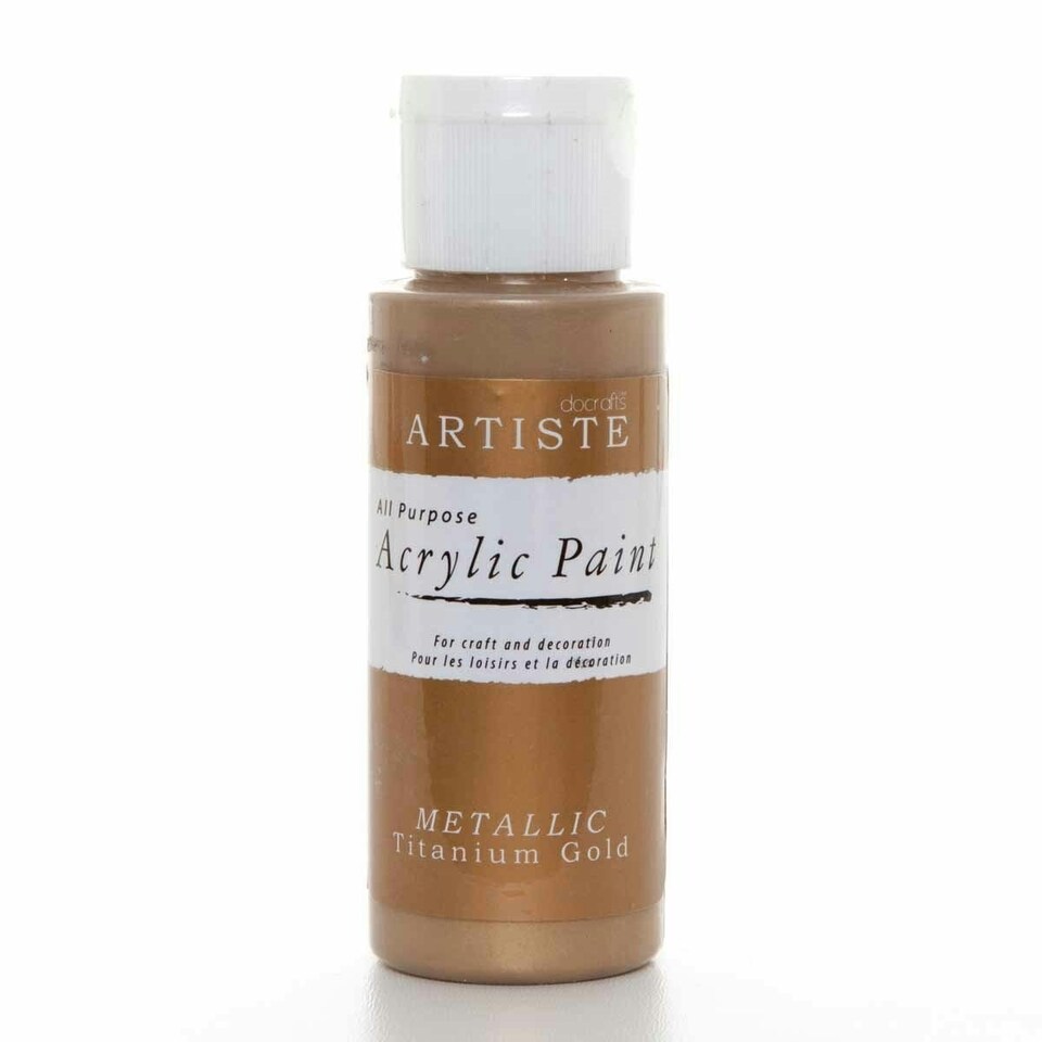 image 1 of Acrylic Paint (2oz) - Metallic Titanium Gold Multi