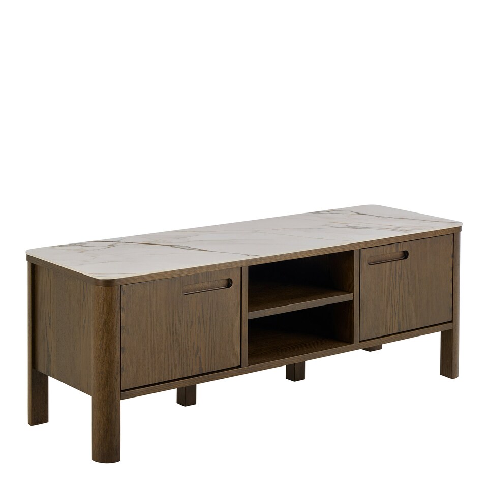 image 1 of Southampton TV Unit 2 Doors 1 Shelf in Ceramic Cream Cream