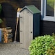 image 2 of Outsunny Wooden Garden Storage Shed Tool Storage Box, Cabinet Grey