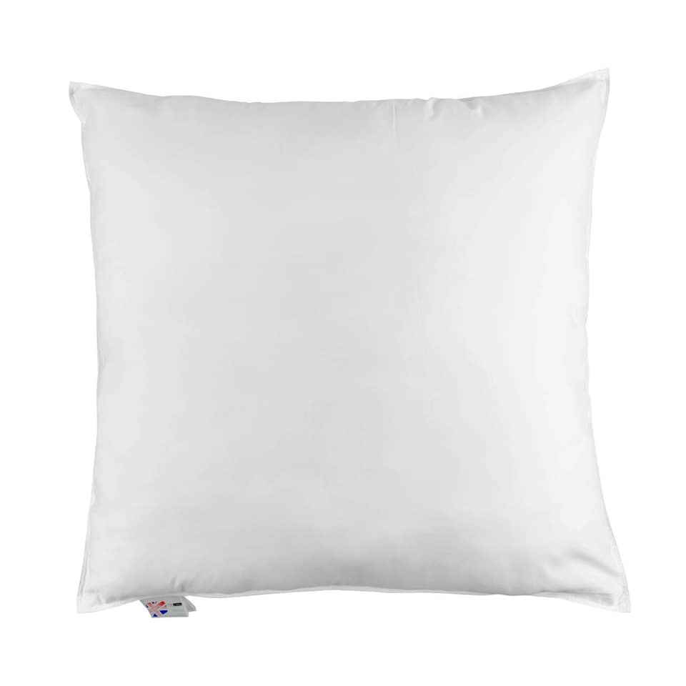 image 1 of Homescapes Goose Feather and Down Euro Continental Square Pillow Pair - 80cm x 80cm (32"x32") White