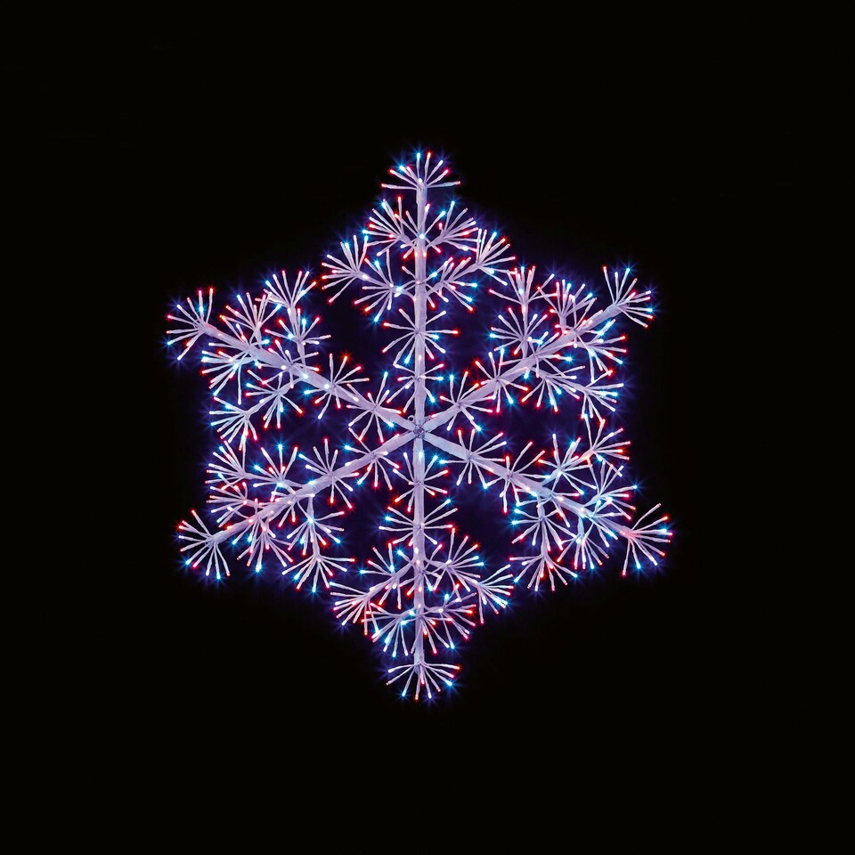 image 1 of Premier Light Up Silver Snowflake Rainbow 90cm