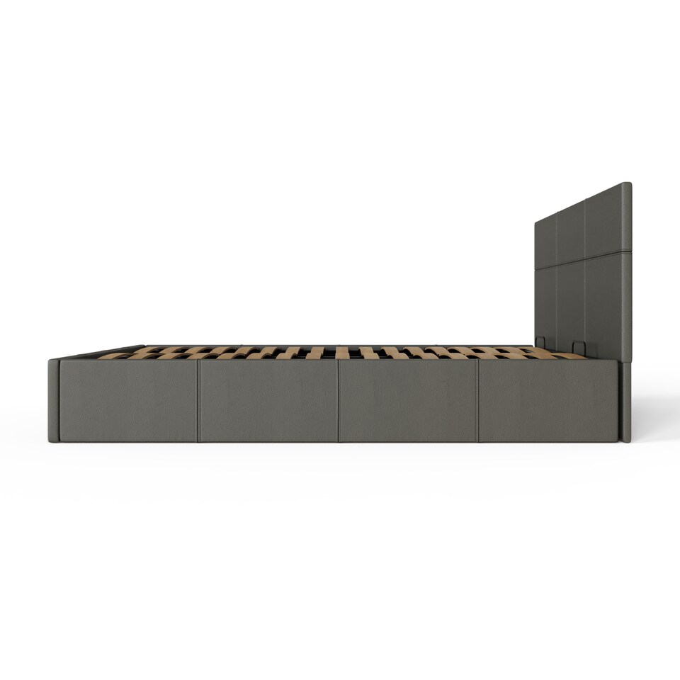 image 1 of End Lift Ottoman Storage Bed Small Double Grey | Grey | Grey