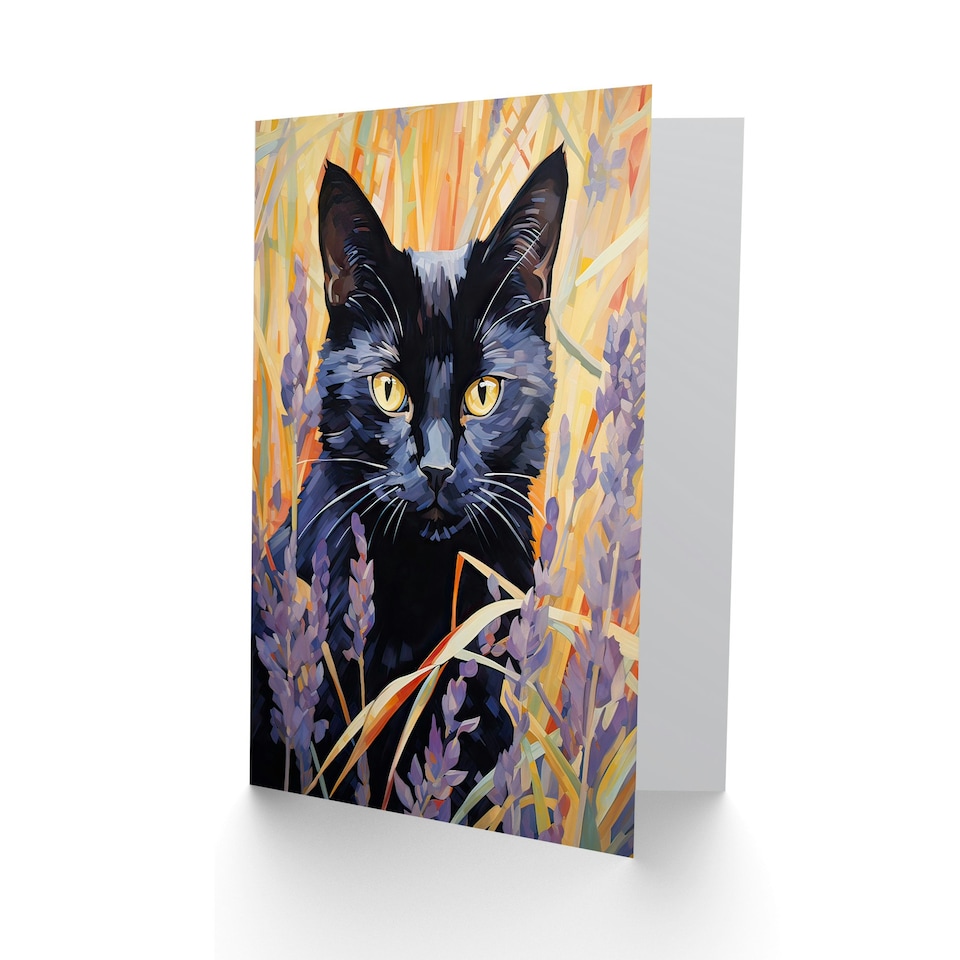 image 1 of Cat in Cornfield for Wife Her Thank You Art Card