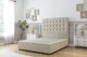 image 1 of Sloomy Alabama Cream Plush Divan Bed Base 2 Drawers Same Side With 26 Inch Strutted Headboard | Cream | Cream | Double | 1