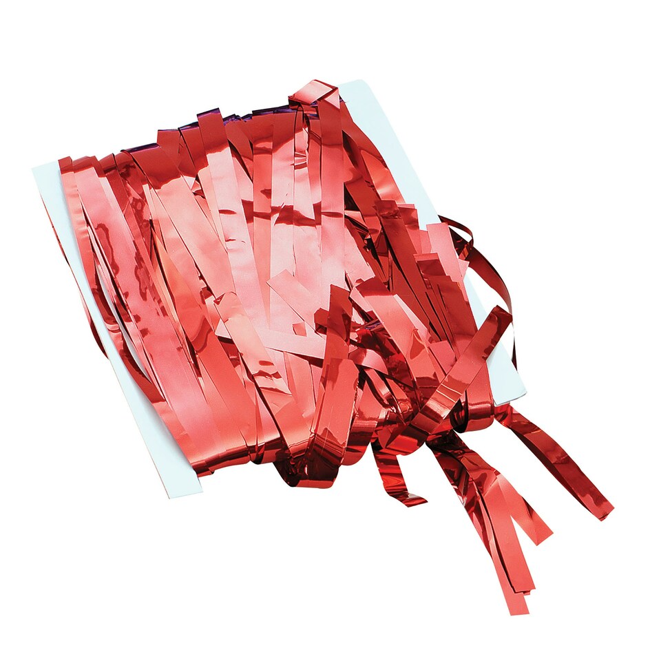 Bristol Novelty Tinsel Curtains - Red - One Size