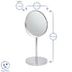 image 3 of Harbour Housewares Pedestal Mirror - 18.5cm x 34.5cm - Chrome | Silver | Chrome