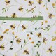 image 4 of Homescapes Green and White Kneeling Pad for Garden with Floral Bee Design