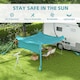 image 3 of Outsunny Beach Tent Shelter with A Detachable Sidewall, 3 x 3(m), Sky Blue