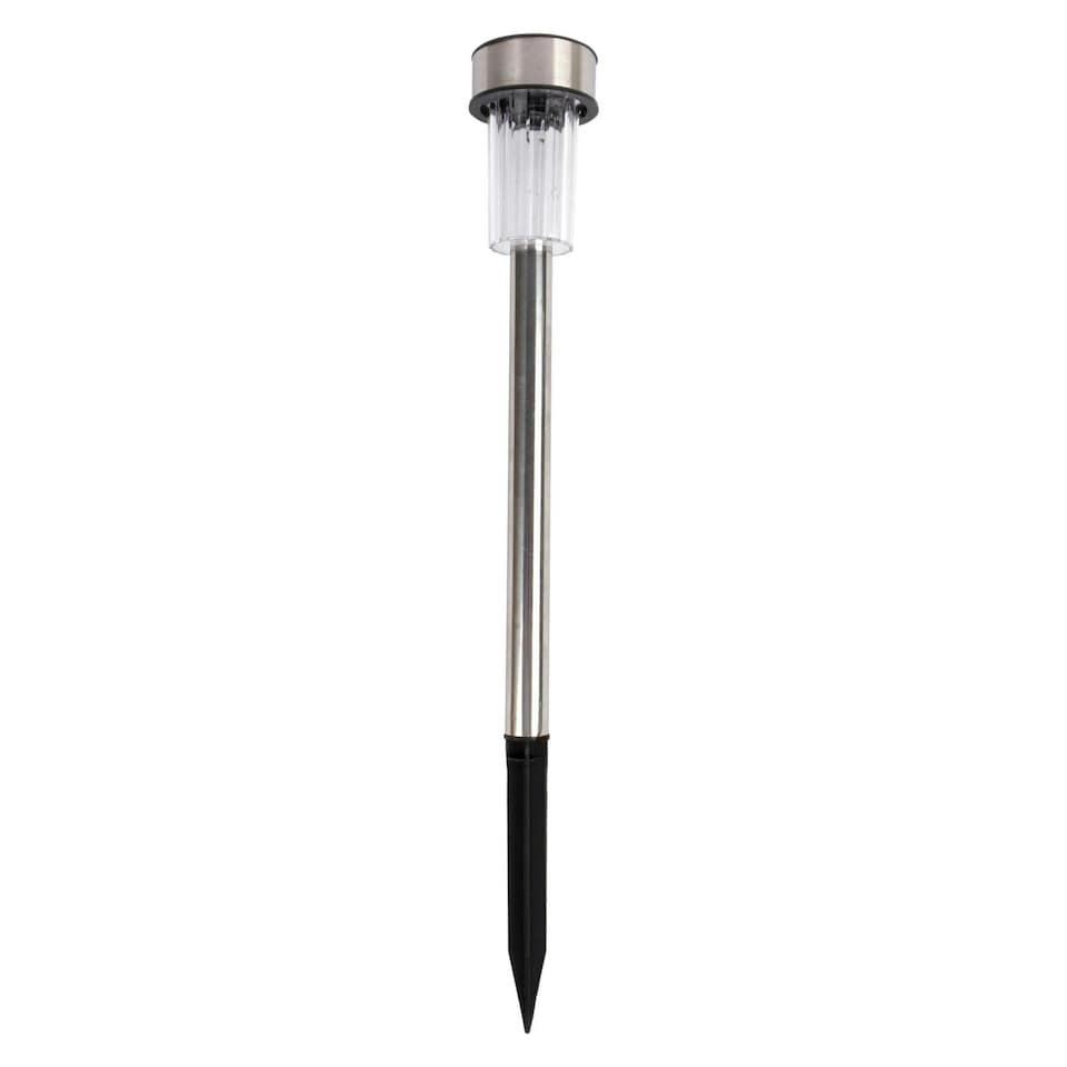 image 1 of Kingavon Stainless Steel Solar Pathway Lights - Silver - Pack of 5 Grey